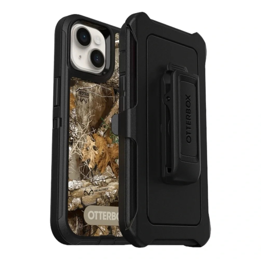 OtterBox iPhone 14 & IPhone 13 Defender Series Case - Realtree Blaze Edge (camo)